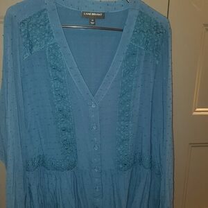 Lane Bryant Blue Women's Blouse